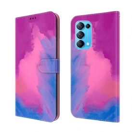 Custodia in pelle Oppo Find X3 Lite Acquerello