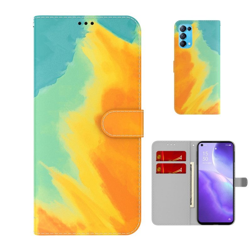 Custodia in pelle Oppo Find X3 Lite Acquerello