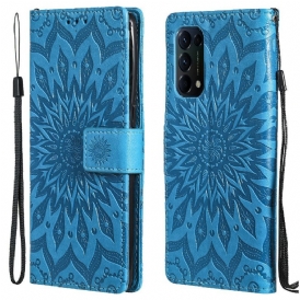 Custodia in pelle Oppo Find X3 Lite Fiore Del Sole