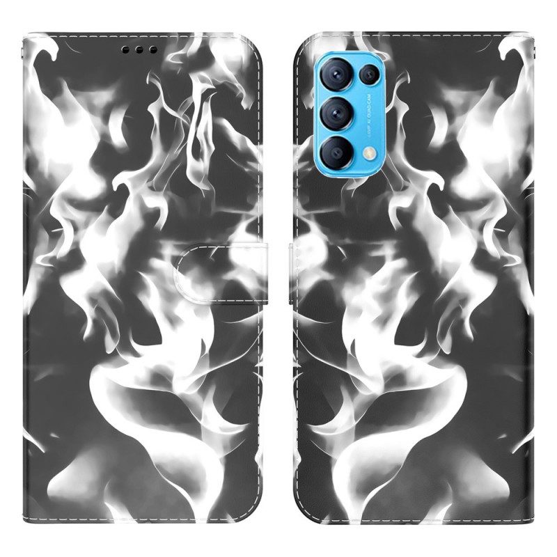 Custodia in pelle Oppo Find X3 Lite Modello Astratto
