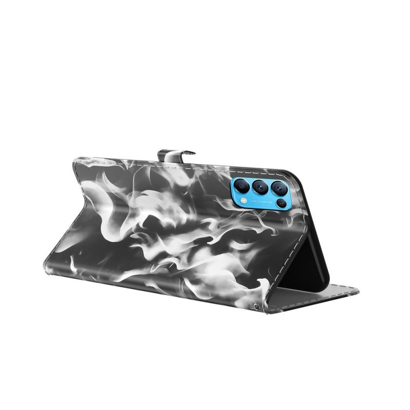 Custodia in pelle Oppo Find X3 Lite Modello Astratto