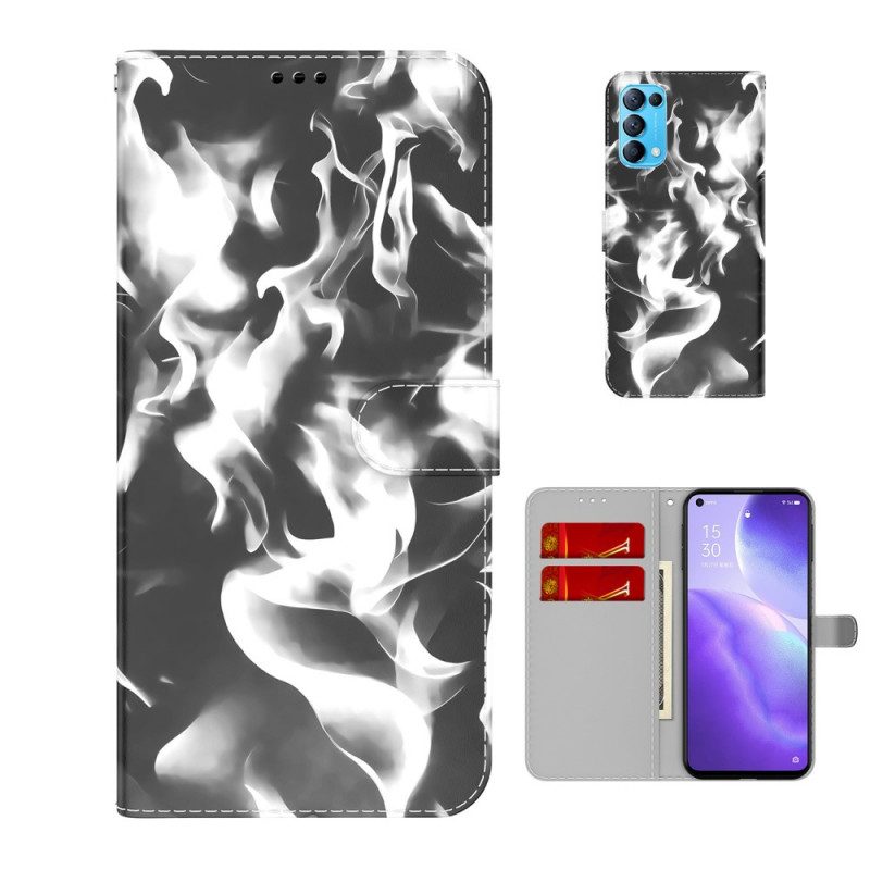 Custodia in pelle Oppo Find X3 Lite Modello Astratto