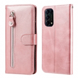 Custodia in pelle Oppo Find X3 Lite Portafoglio