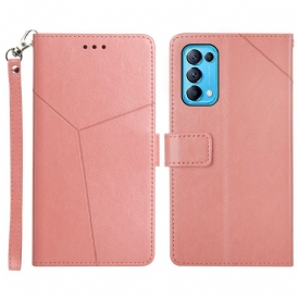 Custodia in pelle Oppo Find X3 Lite Stile Pelle Geo Y Design
