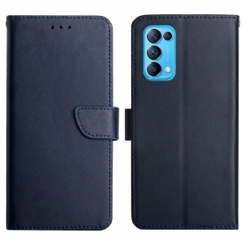 Custodia in pelle Oppo Find X3 Lite Vera Pelle Nappa