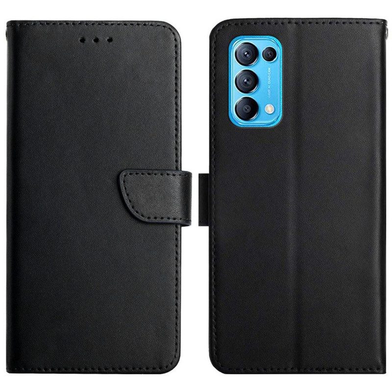 Custodia in pelle Oppo Find X3 Lite Vera Pelle Nappa