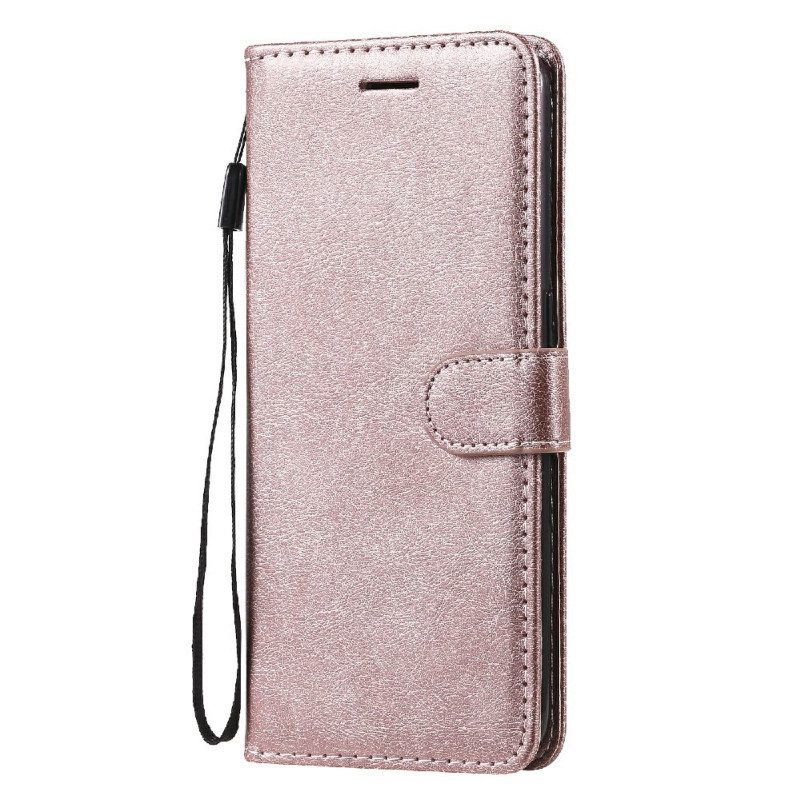 Folio Cover Oppo Find X3 Lite Cinturino Effetto Pelle
