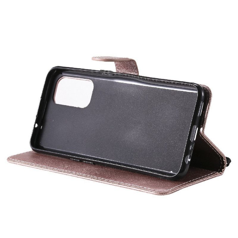 Folio Cover Oppo Find X3 Lite Cinturino Effetto Pelle