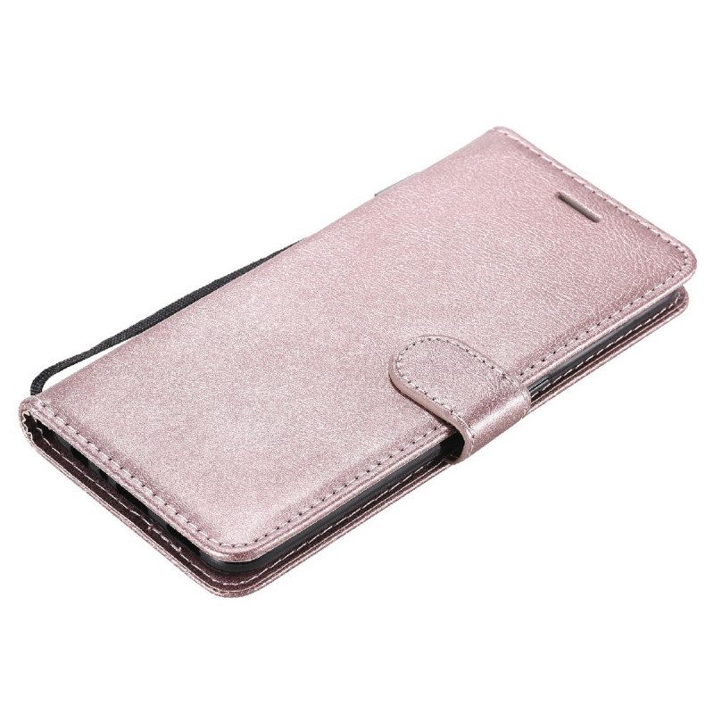 Folio Cover Oppo Find X3 Lite Cinturino Effetto Pelle