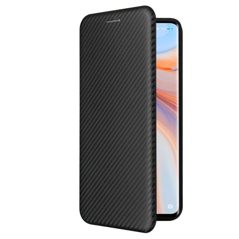 Folio Cover Oppo Find X3 Lite Custodia in pelle Silicone Colorato Al Carbonio