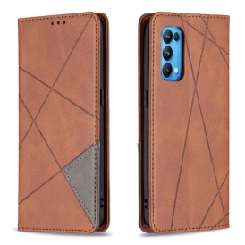 Folio Cover Oppo Find X3 Lite Custodia in pelle Stile D'artista