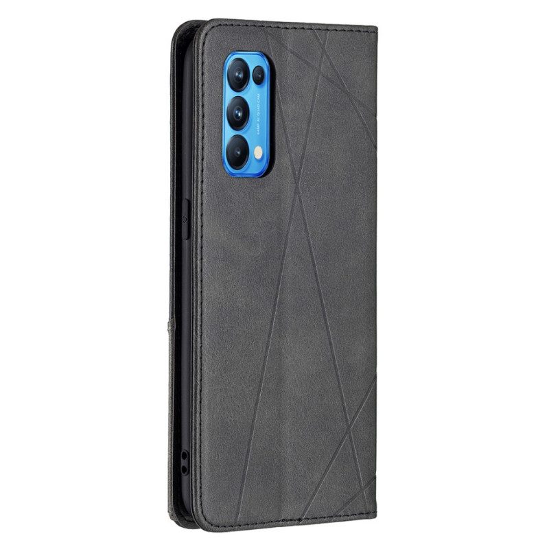 Folio Cover Oppo Find X3 Lite Custodia in pelle Stile D'artista