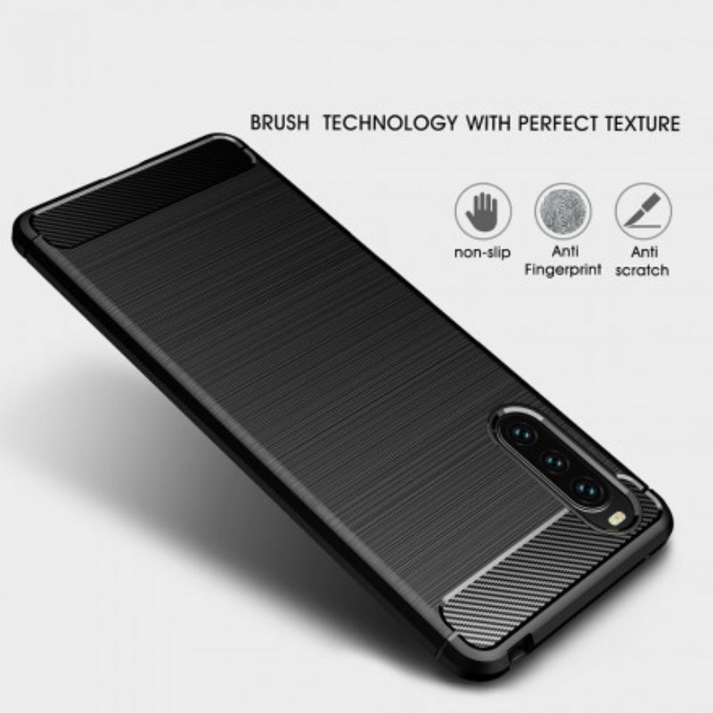 Cover Sony Xperia 5 III Fibra Di Carbonio Spazzolata
