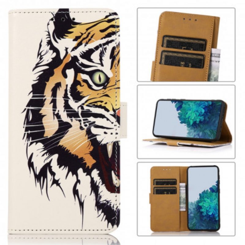 Custodia A Portafoglio Sony Xperia 5 III Tigre Feroce