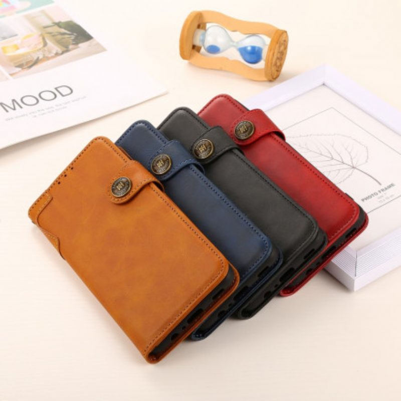 Custodia in pelle Sony Xperia 5 III Bottone Magnetico Khazneh