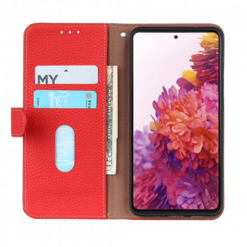Custodia in pelle Sony Xperia 5 III Khazneh Pelle Di Litchi