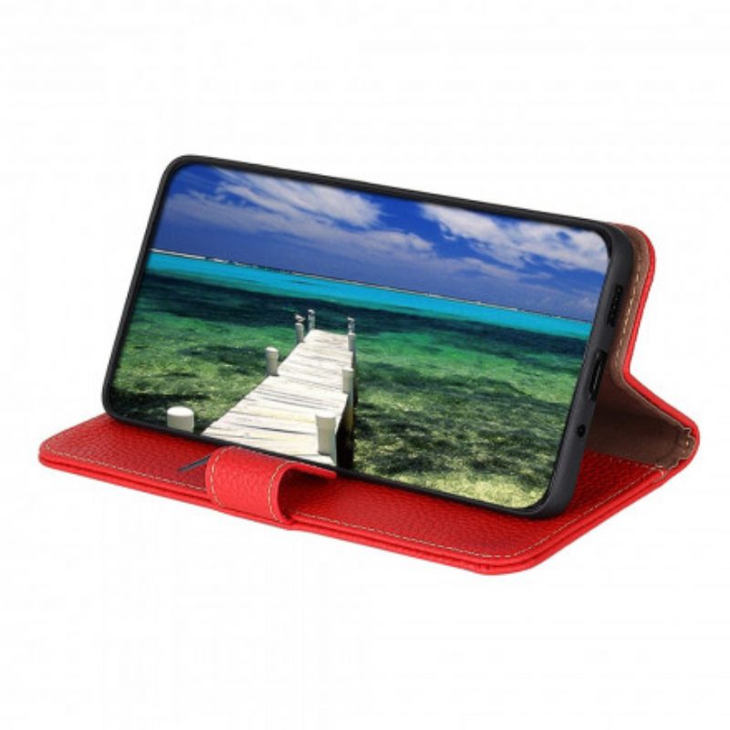 Custodia in pelle Sony Xperia 5 III Khazneh Pelle Di Litchi