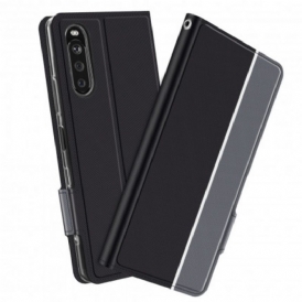 Custodia in pelle Sony Xperia 5 III Serie Bicolore Baiyu