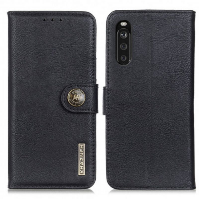 Custodia in pelle Sony Xperia 5 III Similpelle Khazneh