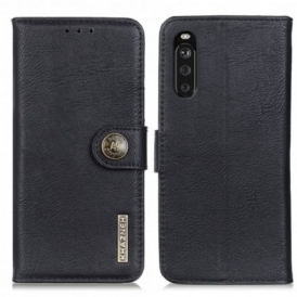 Custodia in pelle Sony Xperia 5 III Similpelle Khazneh