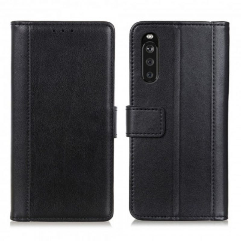 Custodia in pelle Sony Xperia 5 III Stile Classico In Pelle