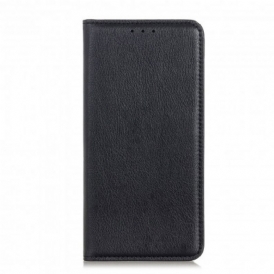 Folio Cover Sony Xperia 5 III Custodia in pelle Pelle Litchi A Crosta Singola