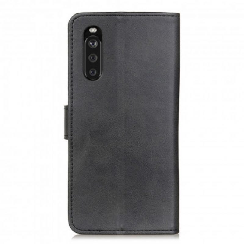 Folio Cover Sony Xperia 5 III Retro Effetto Pelle Opaca