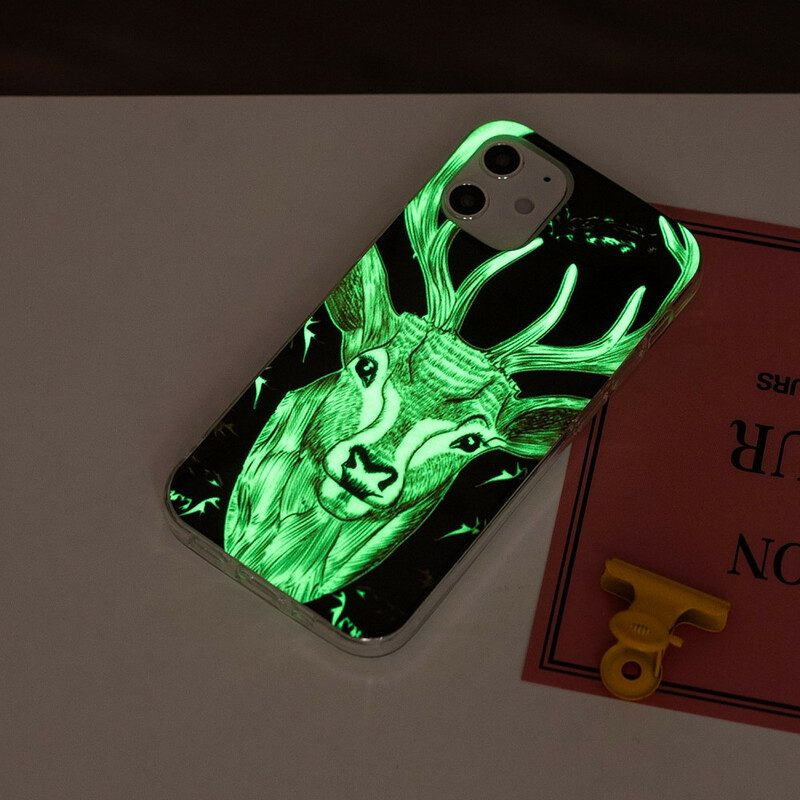 Cover iPhone 12 / 12 Pro Cervo Maestoso Fluorescente