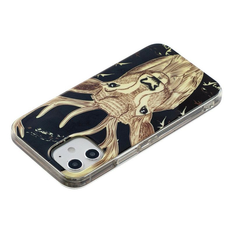 Cover iPhone 12 / 12 Pro Cervo Maestoso Fluorescente