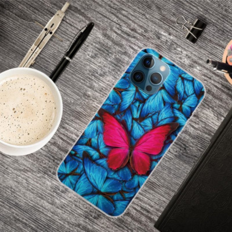 Cover iPhone 12 / 12 Pro Farfalle Flessibili