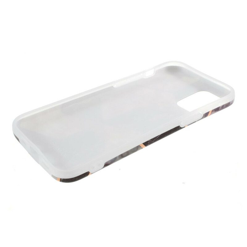 Cover iPhone 12 / 12 Pro Geometria Del Marmo Siliconico