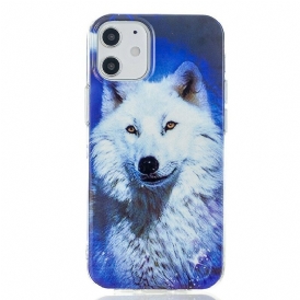 Cover iPhone 12 / 12 Pro Serie Di Lupi Fluorescenti