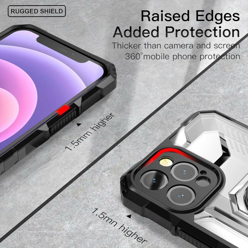 Cover iPhone 12 / 12 Pro Smerigliato Con Anello-supporto