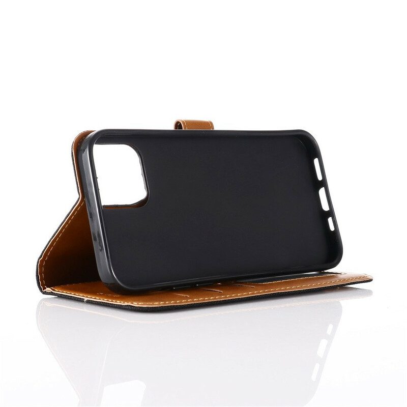 Custodia A Portafoglio iPhone 12 / 12 Pro Jeans Classici