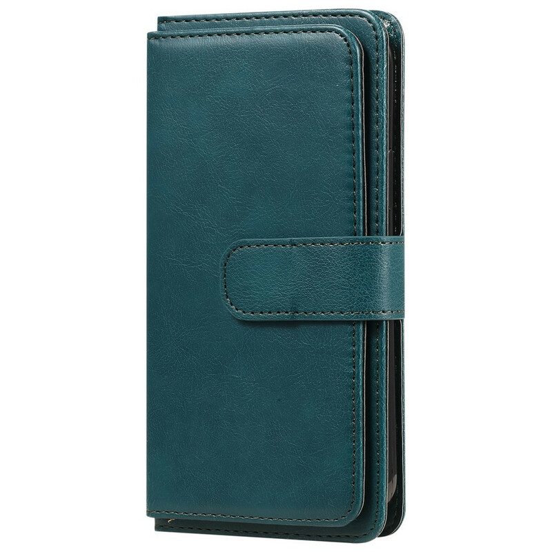 Custodia A Portafoglio iPhone 12 / 12 Pro Portacarte Multifunzione Da 10 Carte