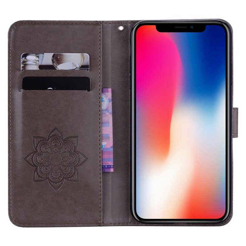 Custodia in pelle iPhone 12 / 12 Pro Mandala E Fascino Del Gufo