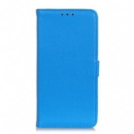 Custodia in pelle iPhone 12 / 12 Pro Trama Di Litchi Premium