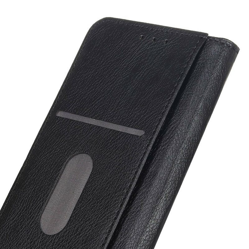 Folio Cover iPhone 12 / 12 Pro Custodia in pelle Affari In Crosta Di Litchi