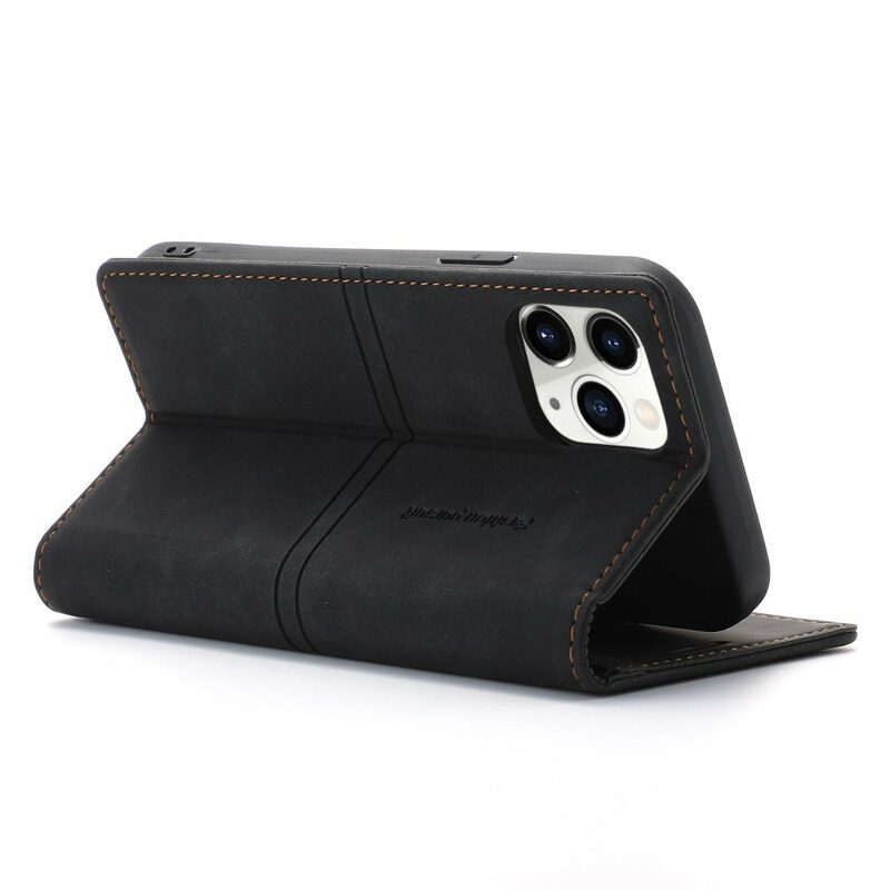 Folio Cover iPhone 12 / 12 Pro Custodia in pelle Effetto Pelle Couture