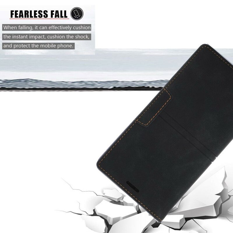 Folio Cover iPhone 12 / 12 Pro Custodia in pelle Effetto Pelle Couture