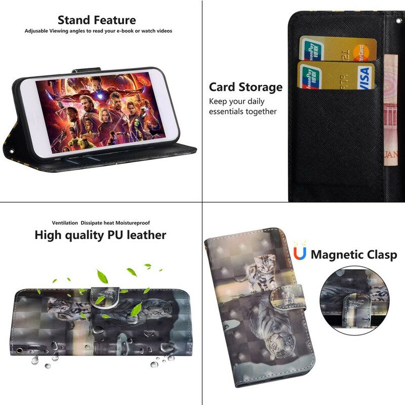Folio Cover iPhone 12 / 12 Pro Punto Luminoso Ernest La Tigre
