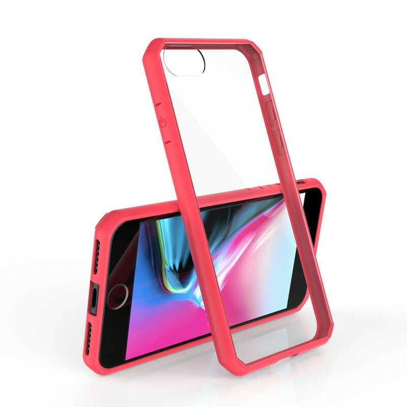 Cover iPhone SE 3 / SE 2 / 8 / 7 Bordi Colorati Trasparenti