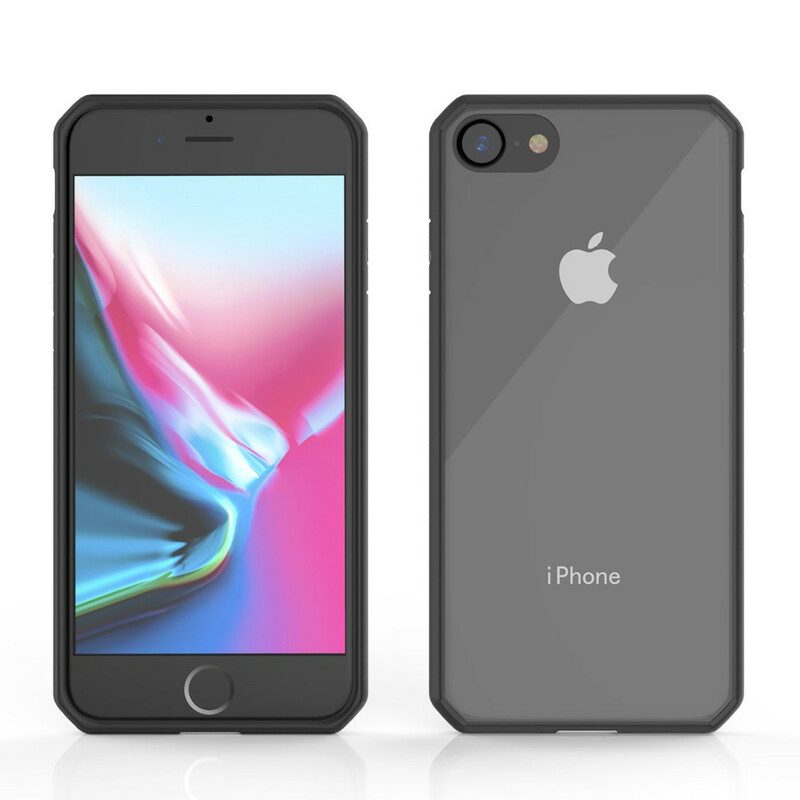 Cover iPhone SE 3 / SE 2 / 8 / 7 Bordi Colorati Trasparenti