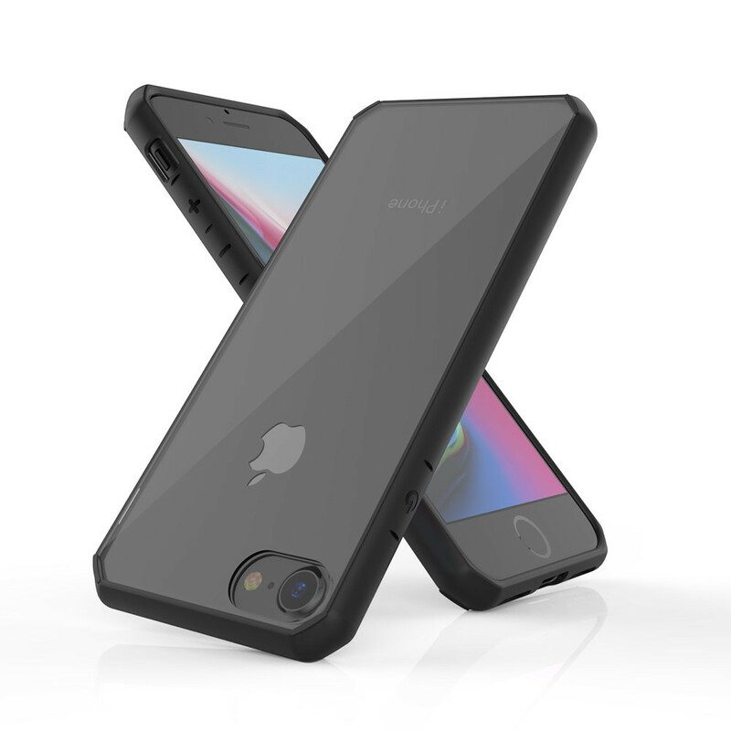 Cover iPhone SE 3 / SE 2 / 8 / 7 Bordi Colorati Trasparenti