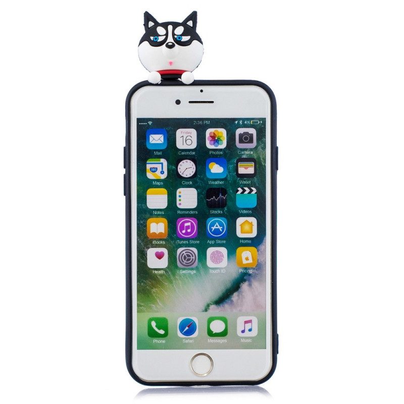 Cover iPhone SE 3 / SE 2 / 8 / 7 Cane Divertente 3d