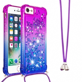 Cover iPhone SE 3 / SE 2 / 8 / 7 Cordoncino In Silicone Glitterato