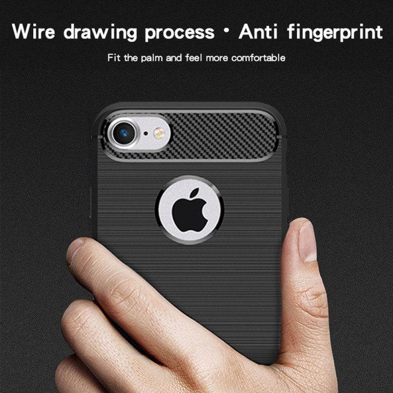 Cover iPhone SE 3 / SE 2 / 8 / 7 Fibra Di Carbonio Spazzolata Mofi
