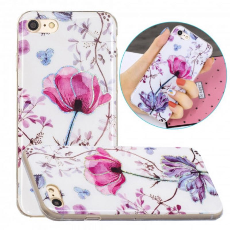 Cover iPhone SE 3 / SE 2 / 8 / 7 Fiori Di Design Glitterati