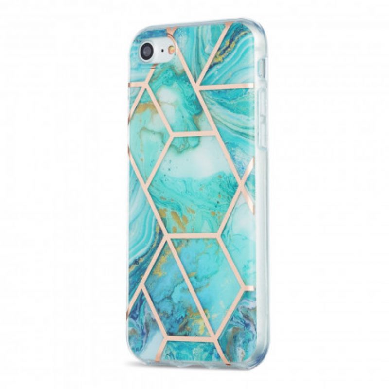 Cover iPhone SE 3 / SE 2 / 8 / 7 Geometria Del Marmo Siliconico