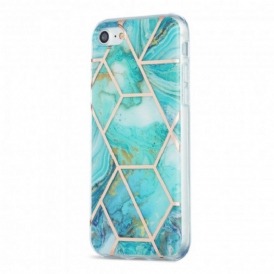 Cover iPhone SE 3 / SE 2 / 8 / 7 Geometria Del Marmo Siliconico
